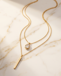 Double-Strand Gold Bar Necklace #3