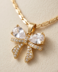 Gold Bow Necklace
