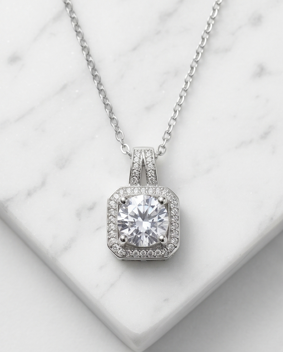 Square Pendant Necklace #34