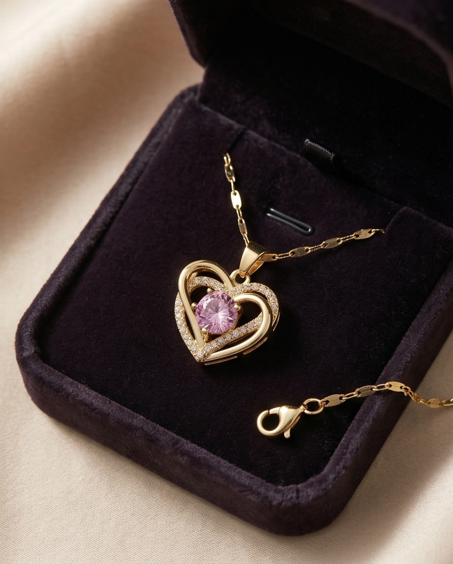 Gold Heart Necklace #55